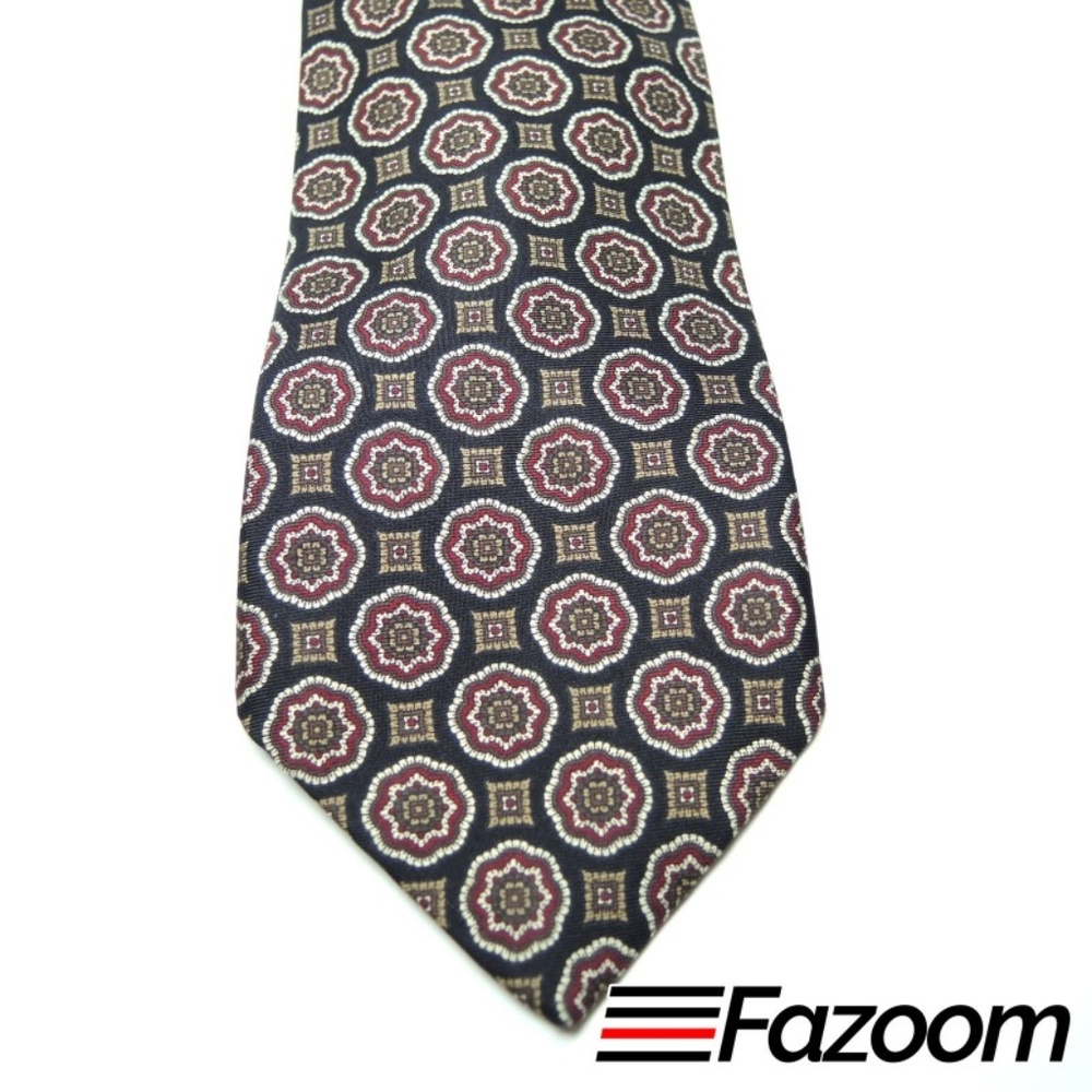 Equus Brown Geometric Circles & Squares Necktie